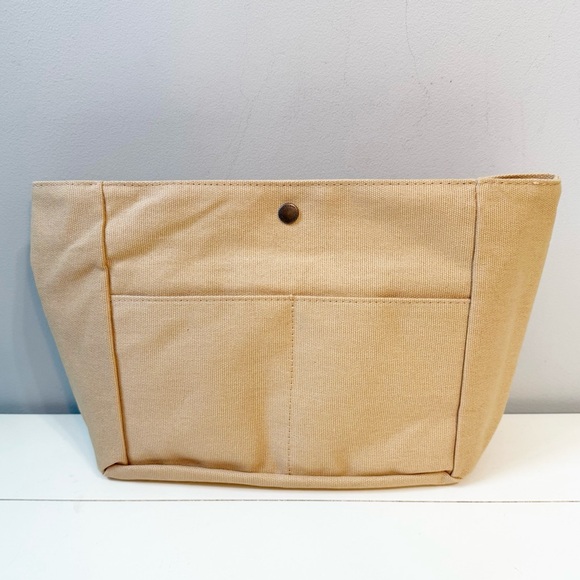 Portland Leather Goods Cotton Canvas Purse Organizer Sesame Tan Medium - Picture 3 of 7